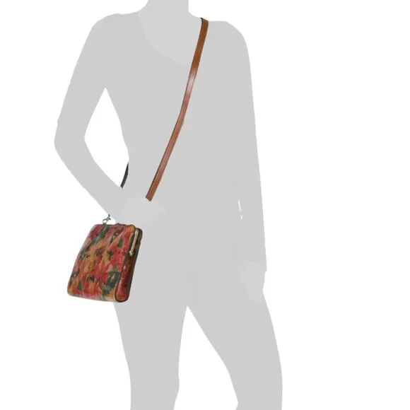 PATRICIA NASH Spring Multi Print Leather Evangeline Framed Crossbody